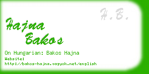 hajna bakos business card